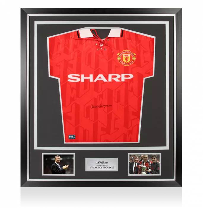 Sir Alex Ferguson Front Signed Manchester United 1994 Home Shirt In Classic Frame