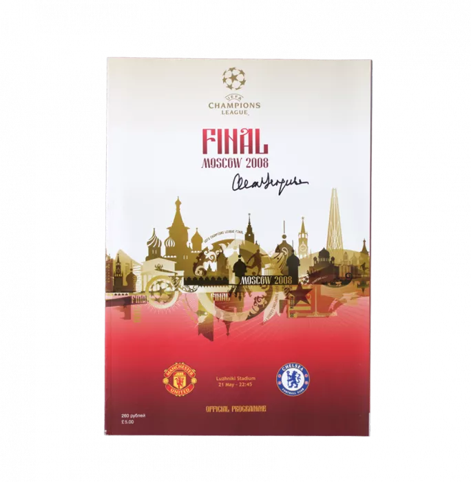 Sir Alex Ferguson Signed And Framed Programme: 2008 UEFA Champions League Final