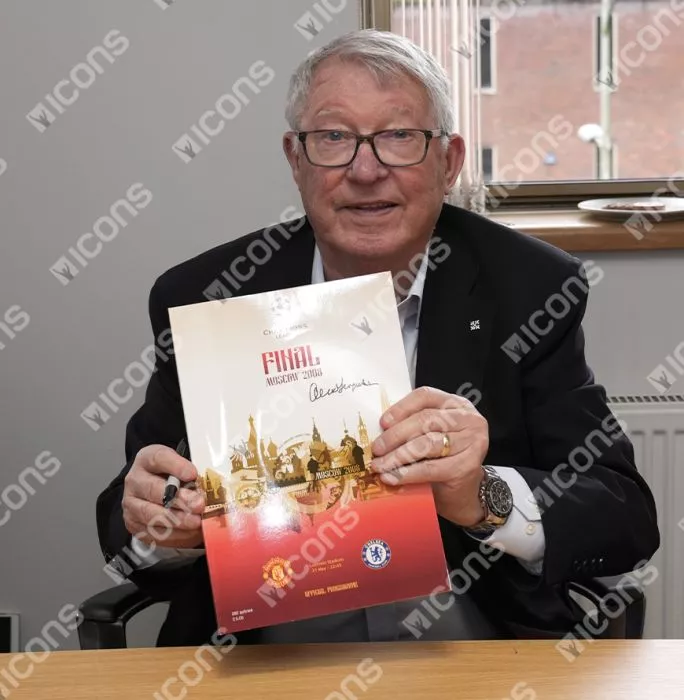 Sir Alex Ferguson Signed And Framed Programme: 2008 UEFA Champions League Final