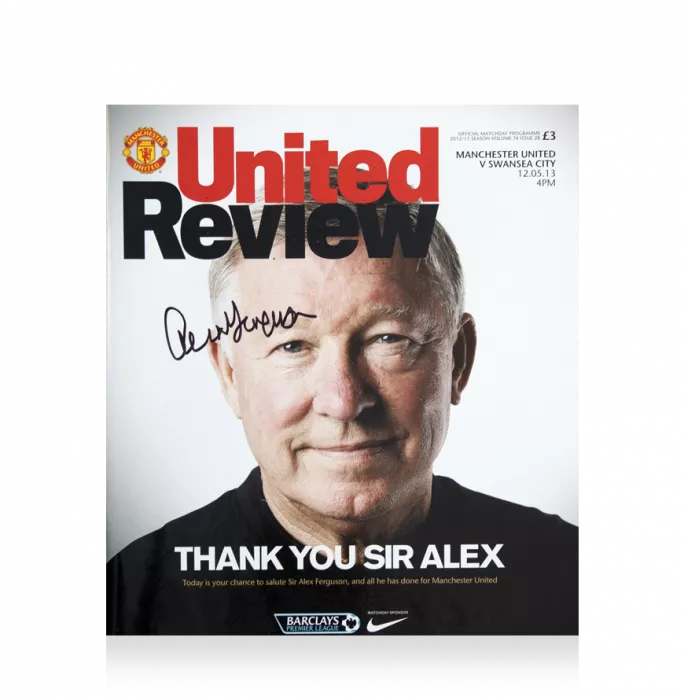 Sir Alex Ferguson Signed Manchester United Last Game Programme