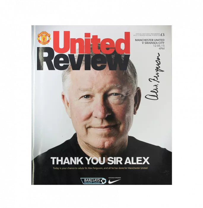 Sir Alex Ferguson Signed Manchester United Programme: Last Home Game