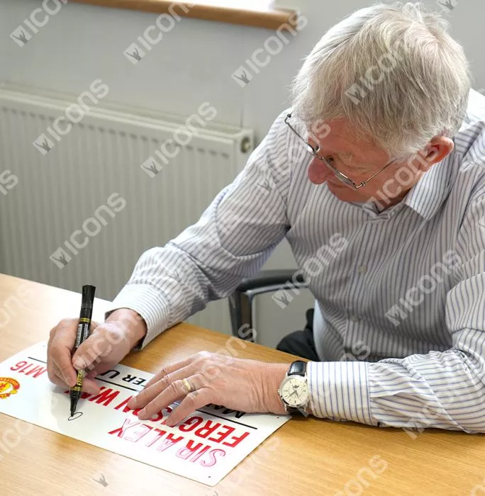 Sir Alex Ferguson Signed Manchester United Street Sign: Sir Alex Ferguson Way