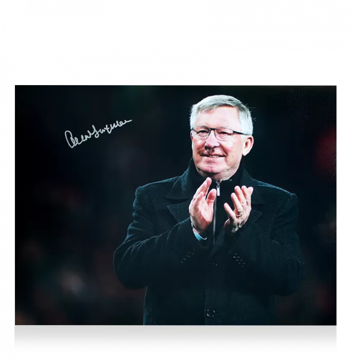 Sir Alex Ferguson Signed Photo In Black Wooden Frame: The Boss