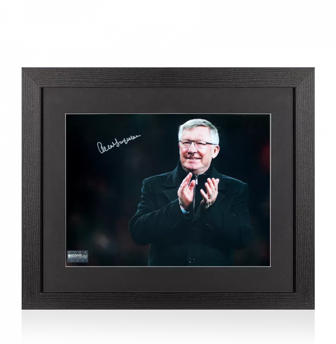 Sir Alex Ferguson Signed Photo In Black Wooden Frame: The Boss
