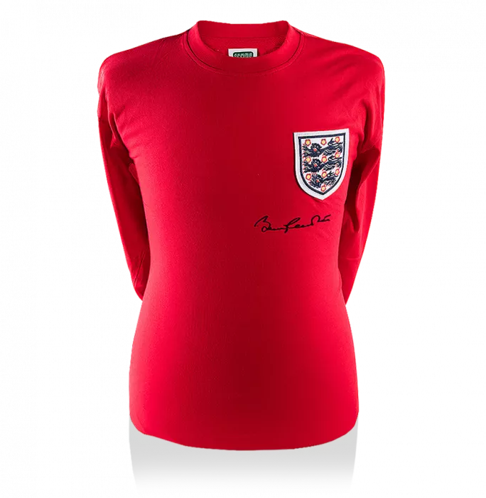 Sir Bobby Charlton Front Signed England 1966 Shirt: Three Lions Edition