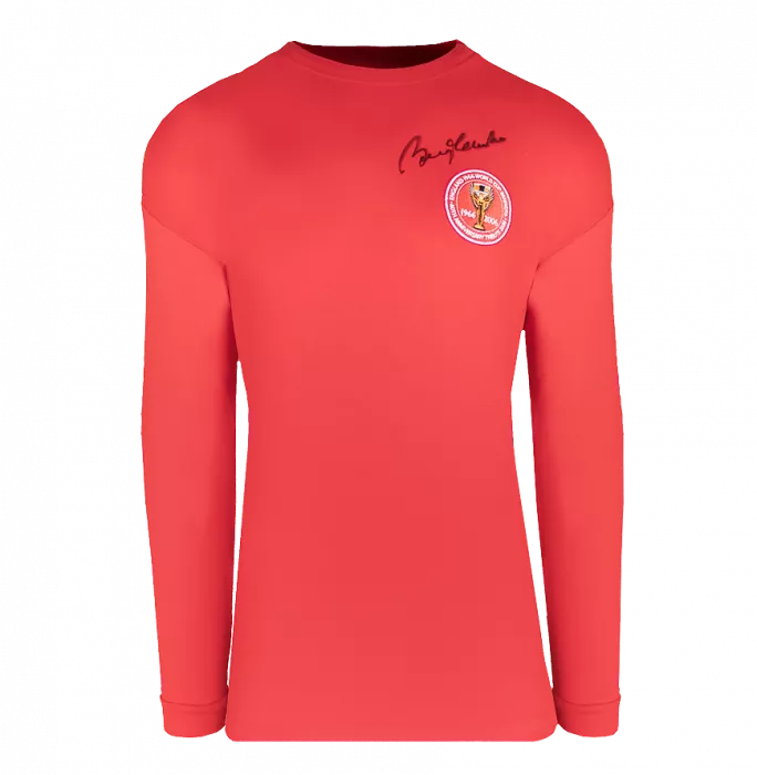 Sir Bobby Charlton Front Signed England Home Shirt 1966 (2006 Anniversary) In Hero Frame: Option 1