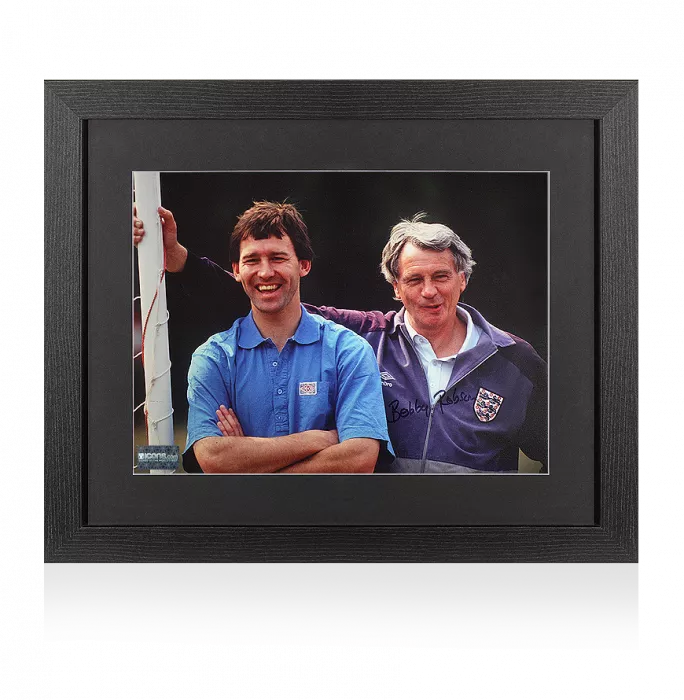 Sir Bobby Robson Signed England Photo In Black Wooden Frame: National Treasure