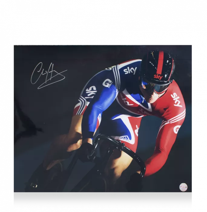 Sir Chris Hoy Signed Photo: Track Cycling Legend