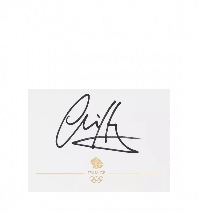 Sir Chris Hoy Signed Team GB Card And Photo Frame: Option 1