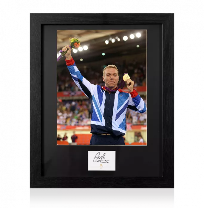 Sir Chris Hoy Signed Team GB Card and Photo Frame: Option 1