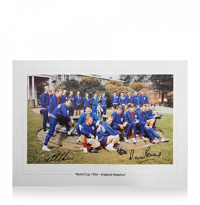 Sir Geoff Hurst & Martin Peters Signed England Photo: 1966 FIFA World Cup Hopefuls