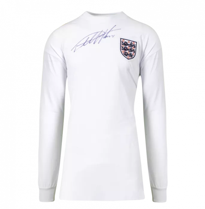 Sir Geoff Hurst Official 1966 FIFA World Cup™ Front Signed And Hero Framed England 1966 Home Shirt