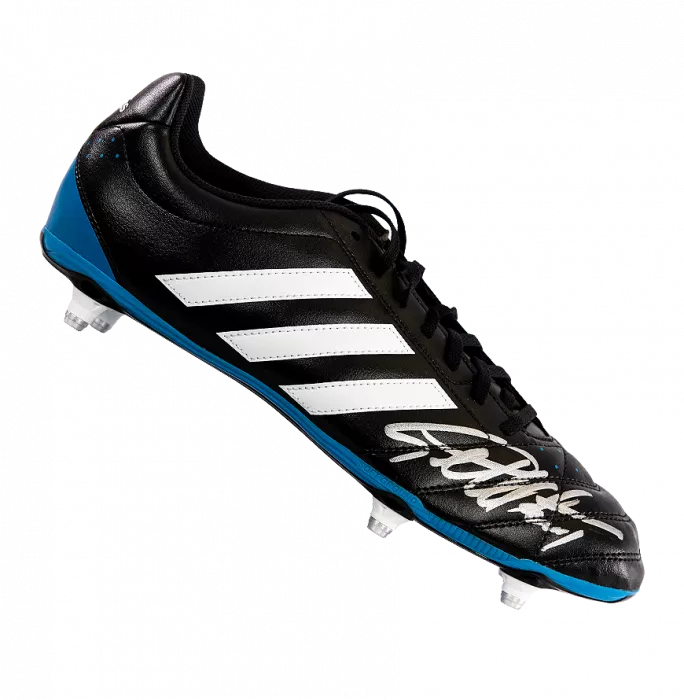 Sir Geoff Hurst Signed Black and Blue Adidas Boot