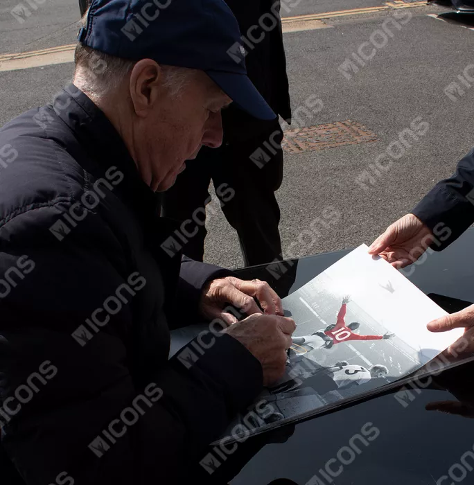 Sir Geoff Hurst Signed England Photos In Dual Photo Frame
