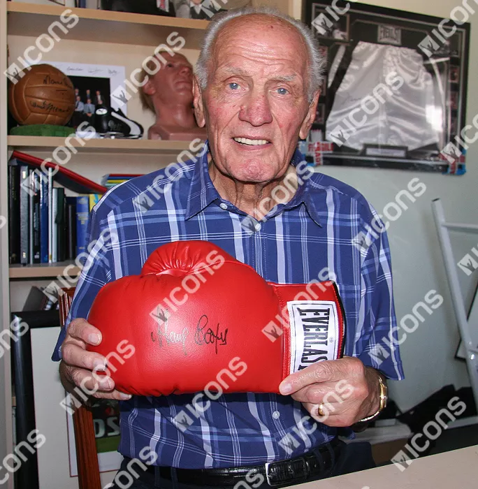Sir Henry Cooper Signed Red Everlast Boxing Glove