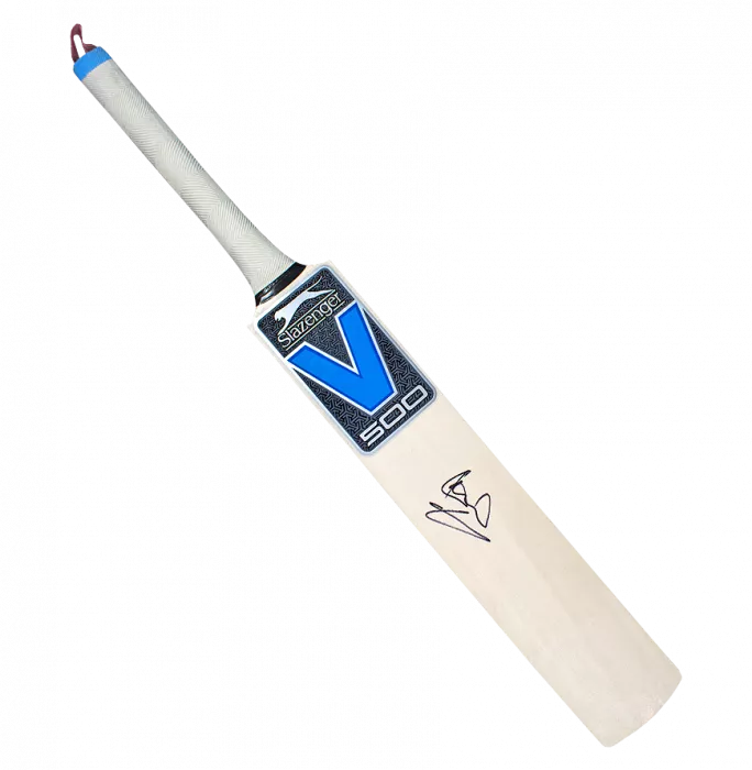 Sir Ian Botham Signed Full-Size Blue Slazenger Cricket Bat