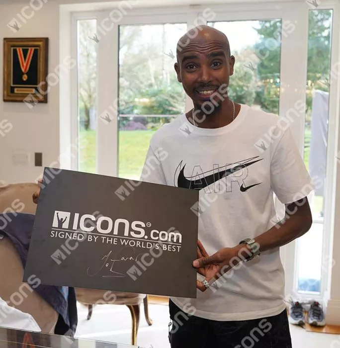 Sir Mo Farah Front Signed Team GB Running Vest In Deluxe Packaging