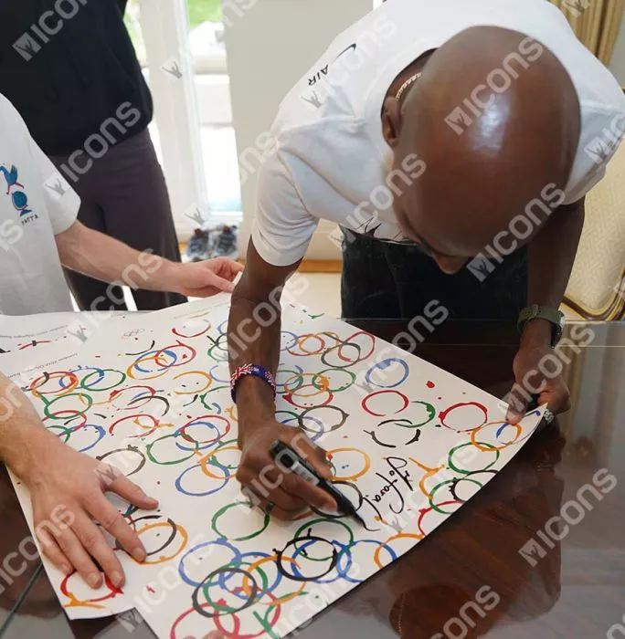 Sir Mo Farah Signed London 2012 Olympics Art Poster