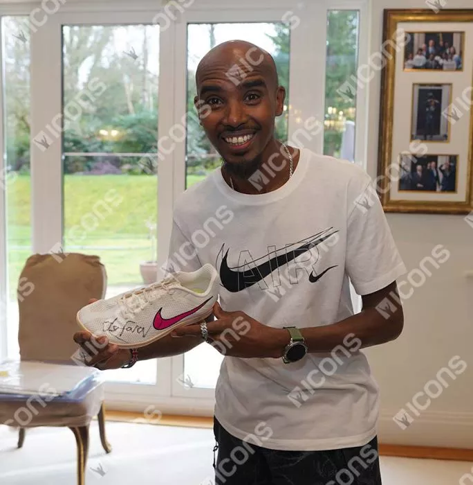 Sir Mo Farah Signed Nike Zoom Rival Distance Spikes