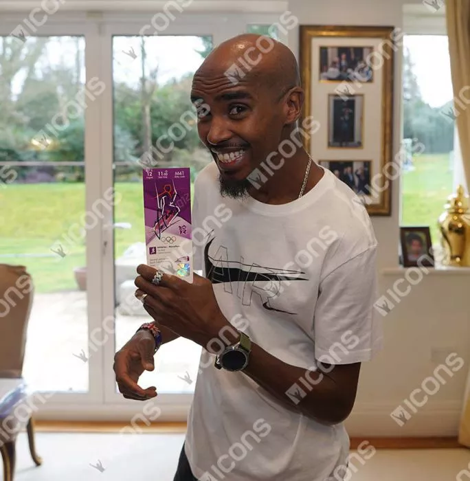 Sir Mo Farah Signed Ticket: London 2012 Marathon