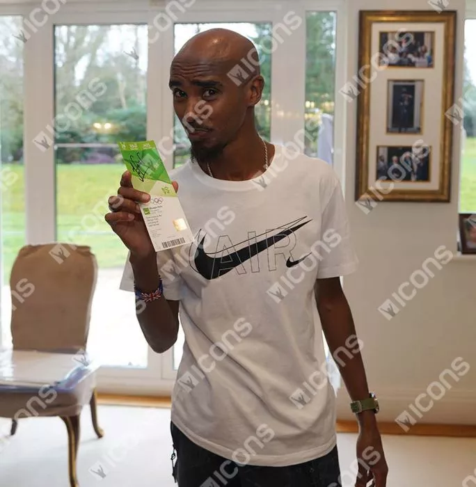Sir Mo Farah Signed Ticket: London 2012 Olympic Park Access