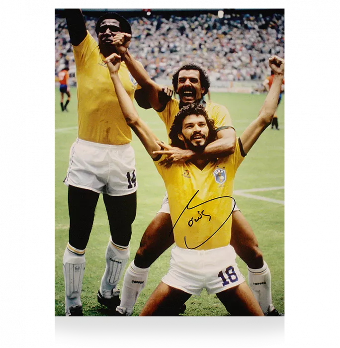 Socrates Signed Brazil Photo: 1986 FIFA World Cup Goal vs Spain