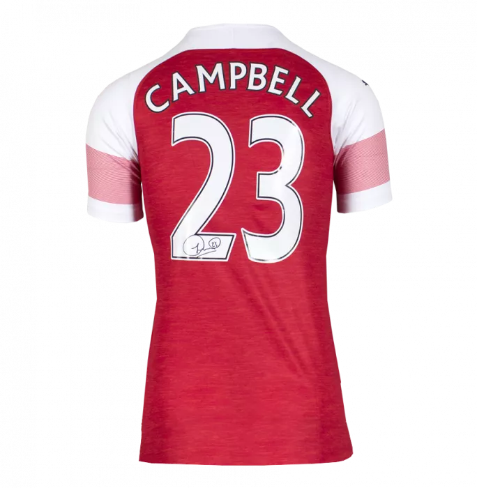 Sol Campbell Back Signed Arsenal Home Shirt In Hero Frame: Option 1