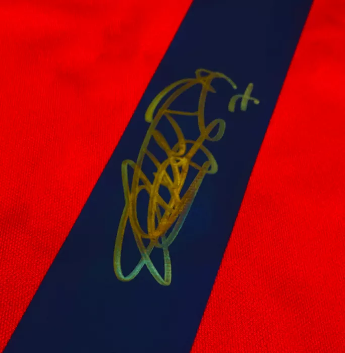 Son Heung-min Back Signed Korea Republic Retro Shirt In Classic Frame