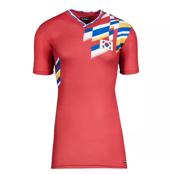 Son Heung-min Back Signed Korea Republic Retro Shirt In Hero Frame: Option 1