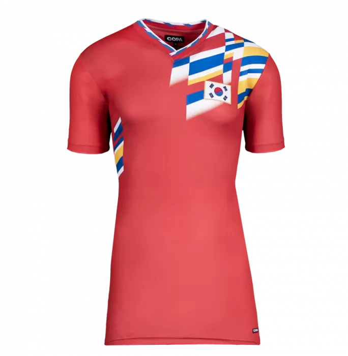 Son Heung-min Back Signed Korea Republic Retro Shirt In Hero Frame: Option 1