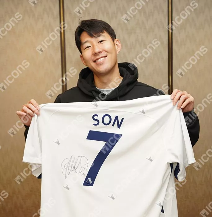 Son Heung-min Back Signed Tottenham Hotspur 2017-18 Home Shirt