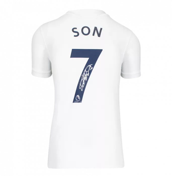 Son Heung-min Back Signed Tottenham Hotspur 2021-22 Home Shirt In Hero Frame: Option 1