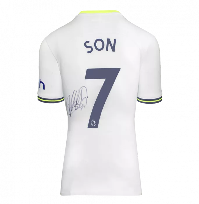 Son Heung-min Back Signed Tottenham Hotspur 2022-23 Home Shirt In Hero Frame: Option 1