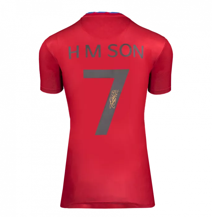 Son Heung-min Official 2026 FIFA World Cup™ Back Signed And Hero Framed Retro Korea Republic Shirt