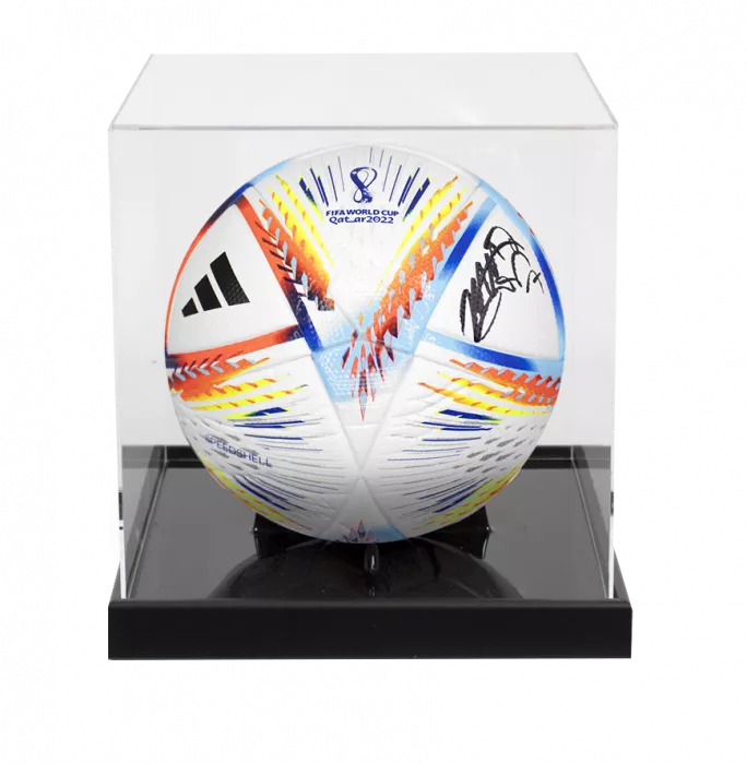 Son Heung-min Signed 2022 FIFA World Cup Football In Acrylic Case