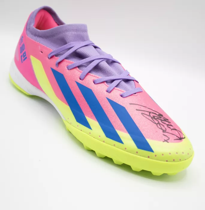 Son Heung-min Signed Adidas Crazyfast HMS Astro Boot In Bubble Frame: Option 1