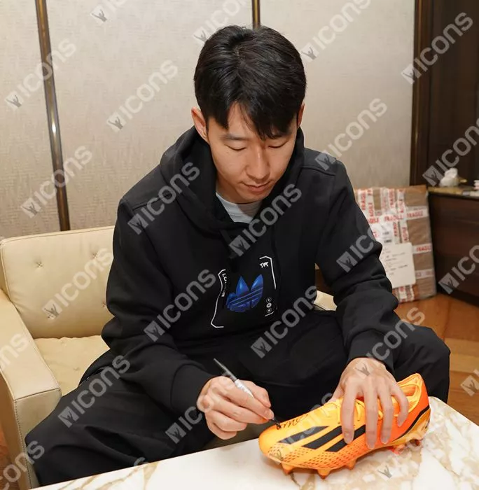 Son Heung-min Signed Adidas X Speedportal .1 Boot In Acrylic Case