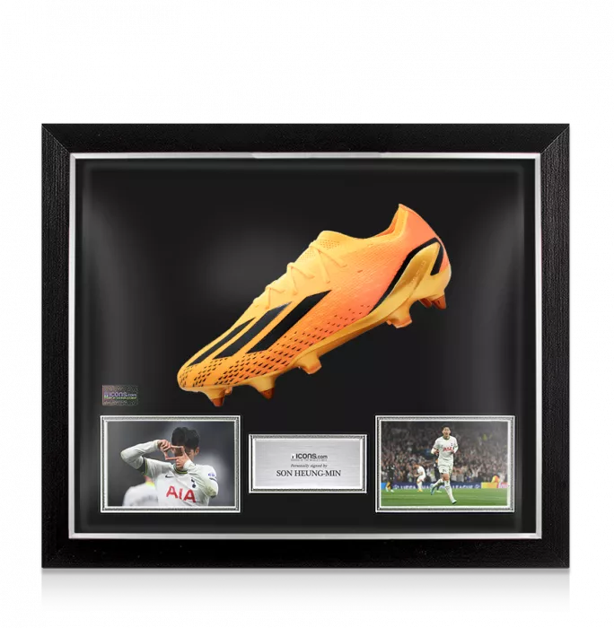 Son Heung-min Signed Adidas X Speedportal .1 Boot In Bubble Frame: Option 1
