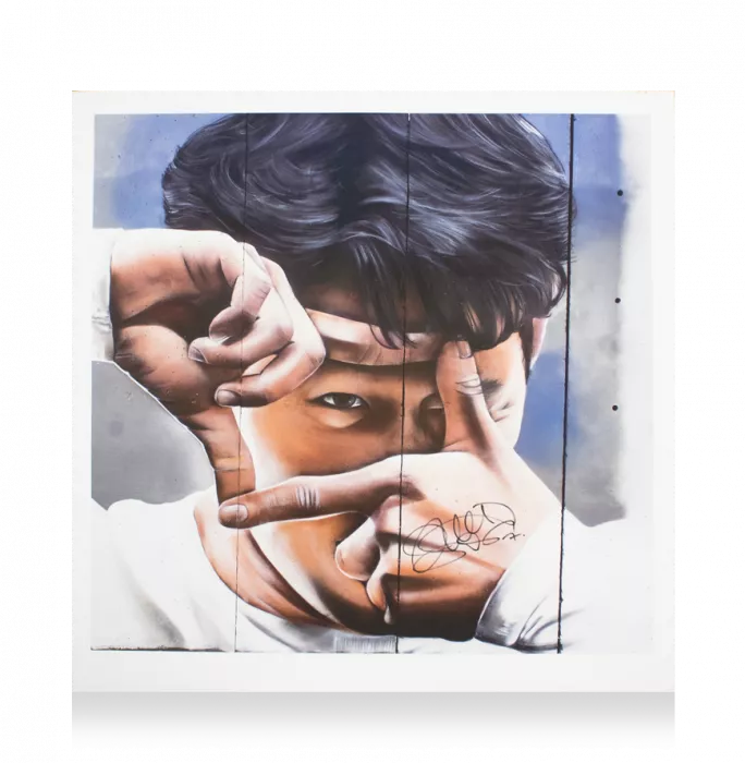 Son Heung-min Signed And Framed MurWalls Limited Edition Graffiti Art - Camera Celebration