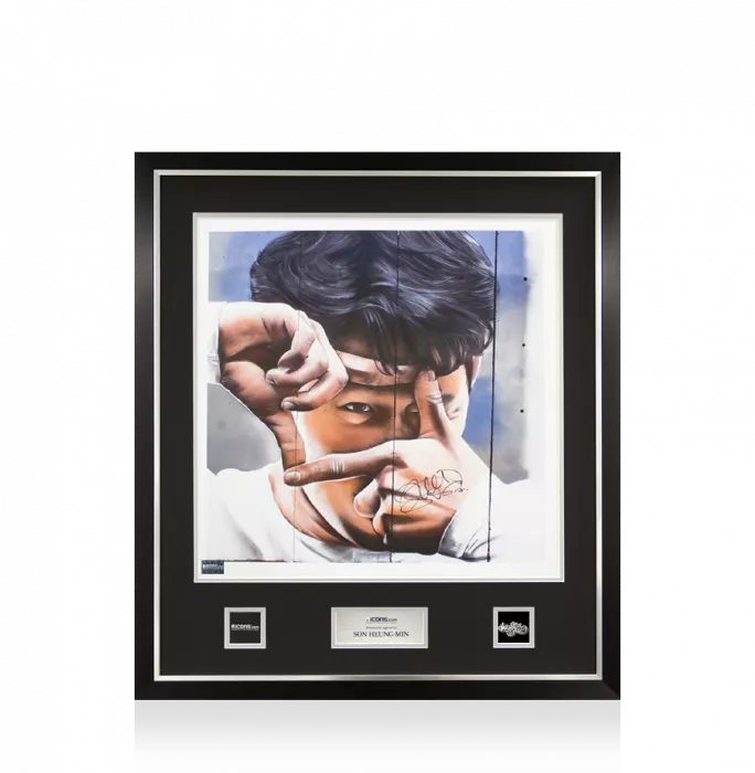 Son Heung-min Signed And Framed MurWalls Limited Edition Graffiti Art - Camera Celebration