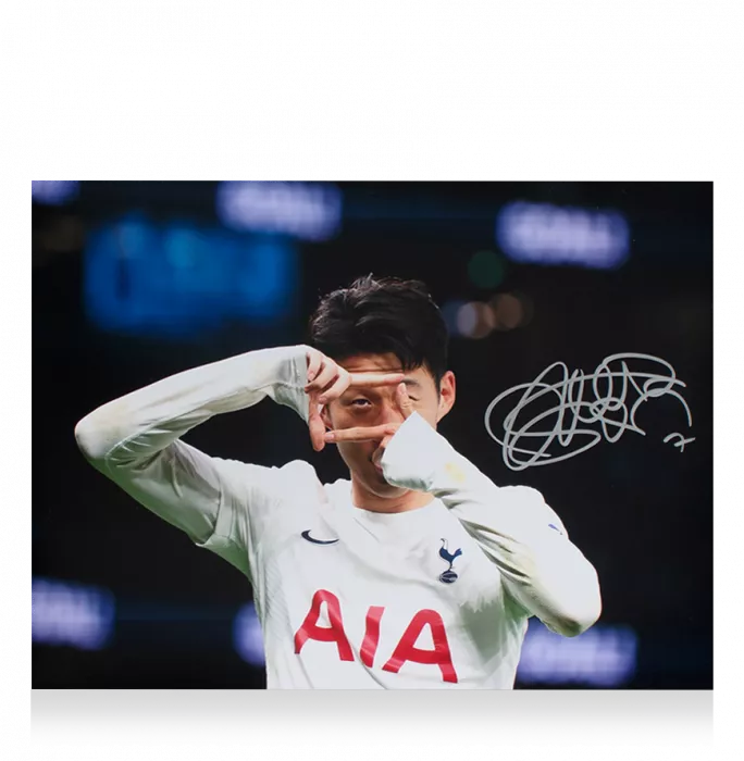 Son Heung-min Signed Tottenham Hotspur Photo In Black Wooden Frame: Goal Vs Arsenal