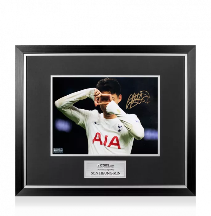 Son Heung-min Signed Tottenham Hotspur Photo In Premium Photo Frame: Goal vs Arsenal