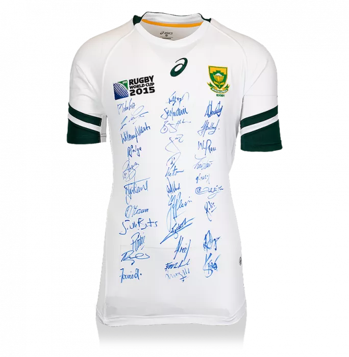 South Africa Squad Signed 2015 Rugby World Cup Away Shirt