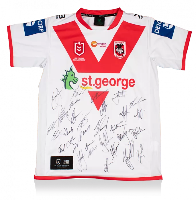 St George Illawarra Dragons Squad Signed 2020 NRL Jersey