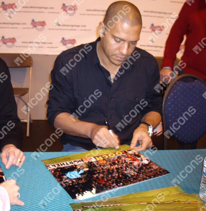 Stan Collymore Signed Liverpool Photo In Premium Photo Frame