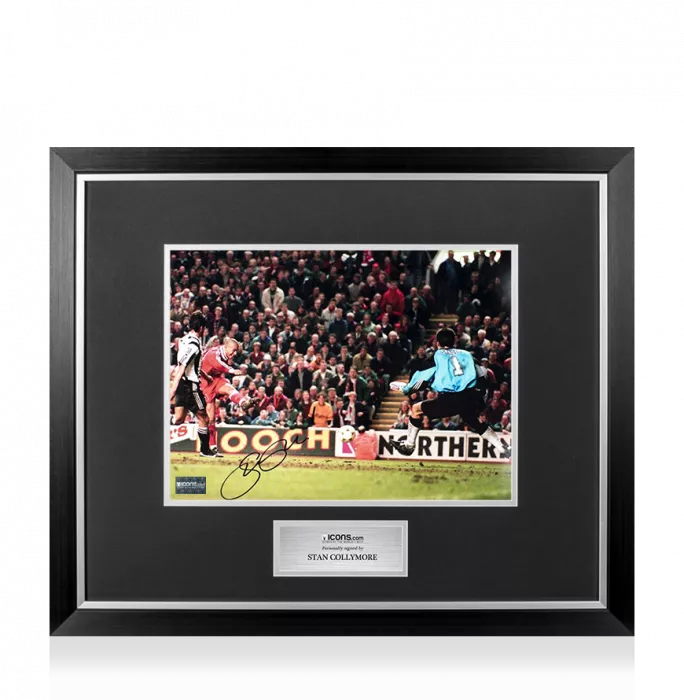 Stan Collymore Signed Liverpool Photo In Premium Photo Frame