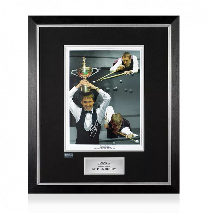 Stephen Hendry Signed Montage Print In Premium Photo Frame