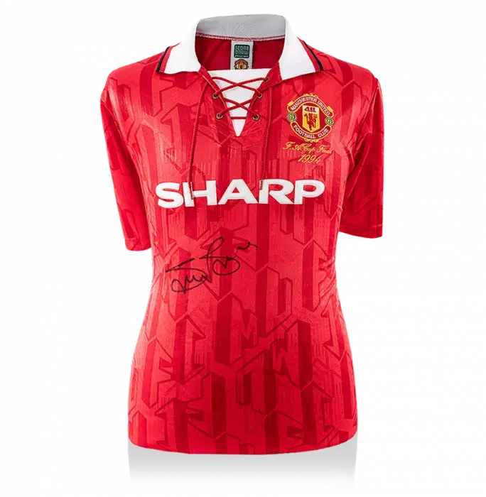 Steve Bruce Front Signed Manchester United Home Shirt: 1994 FA Cup Final Special Edition