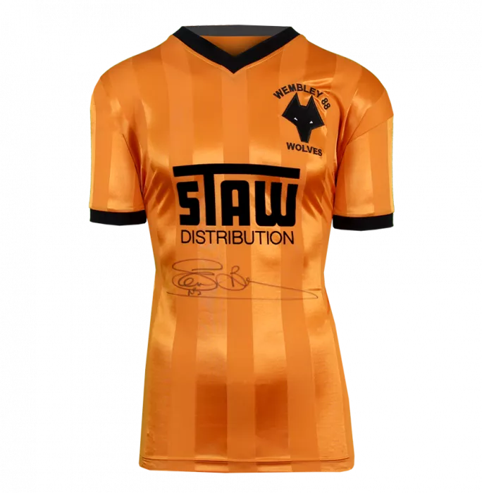 Steve Bull Front Signed Wolverhampton Wanderers Wembley 1988 Home Shirt In Classic Frame