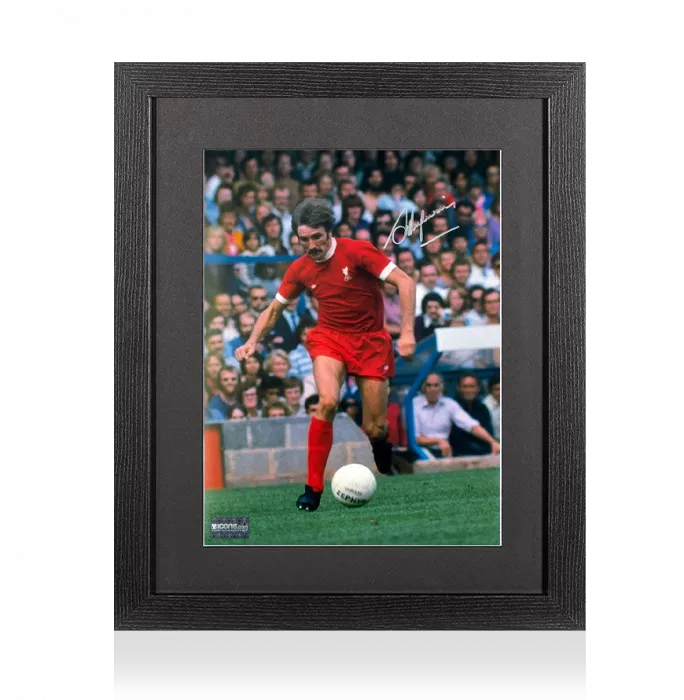 Steve Heighway Signed Liverpool FC Photo In Black Wooden Frame